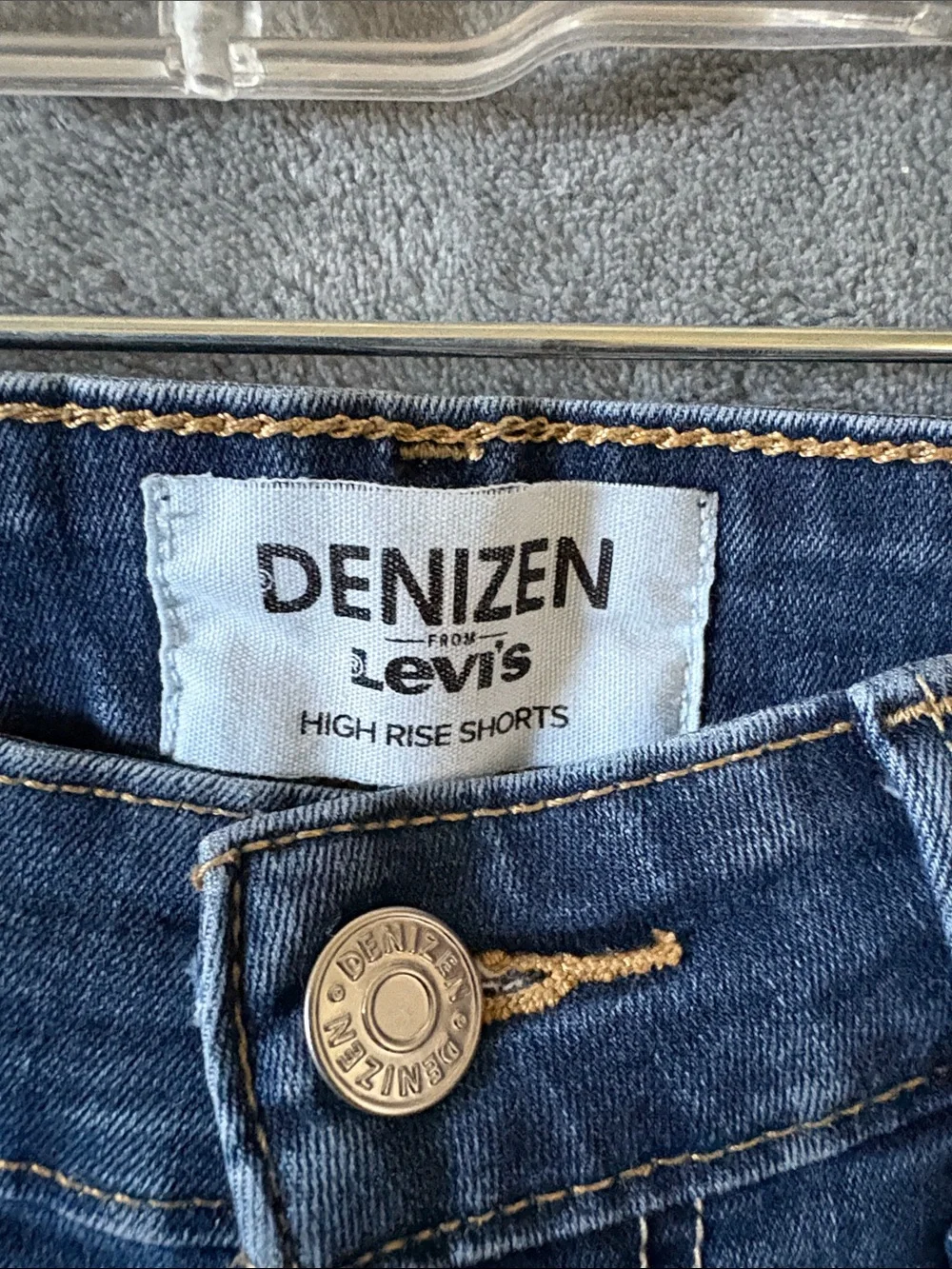 Denizen from Levi's Dark Blue Roll-Cuff Denim Shorts